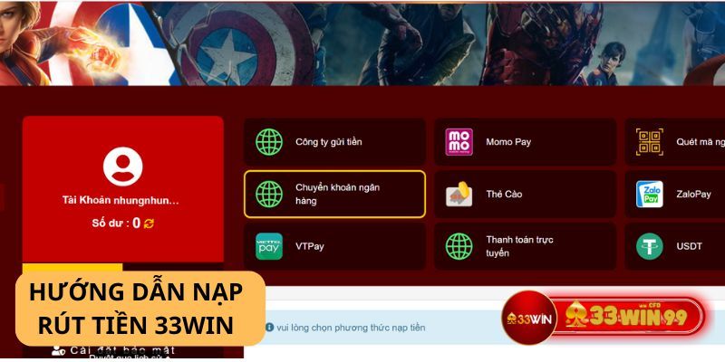 Hướng Dẫn Rút Tiền 33Win99 Chi Tiết – Thao Tác Nhanh Chóng, Đơn Giản